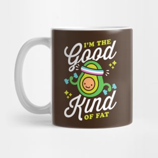 I'm The Good Kind Of Fat (Retro Cartoon) Funny Avocado Pun Mug